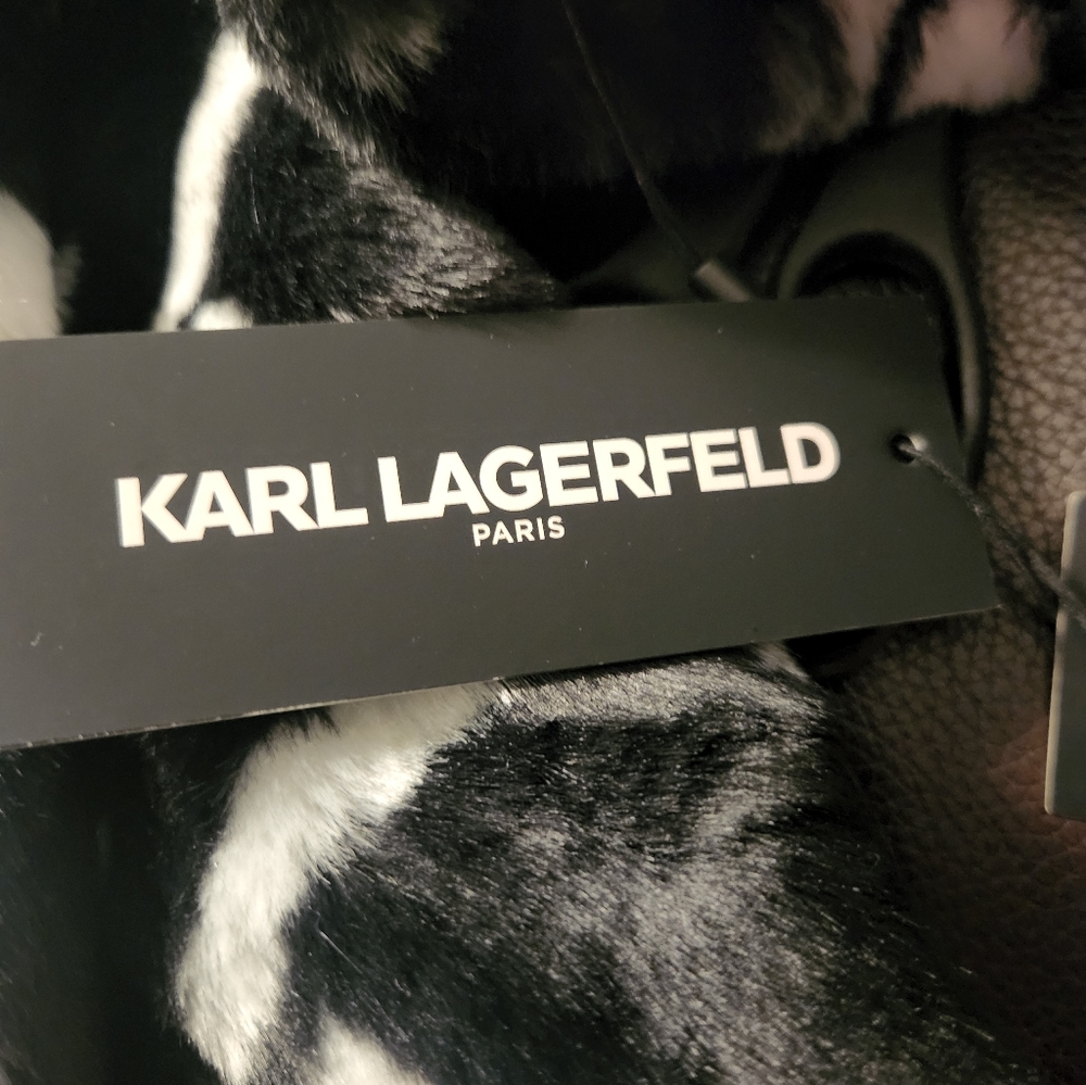 Karl Lagerfeld Women's Monochrome Faux Fur Coat - Picture 9 of 16
